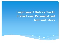 employment history check power point cover